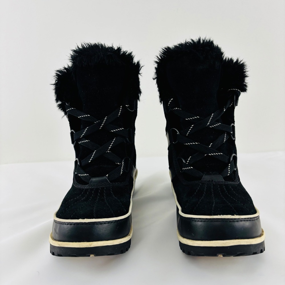 Sorel Tofino Black Suede Waterproof Faux Fur Winter Boots NL2089-010 Womens 7 - Picture 9 of 10